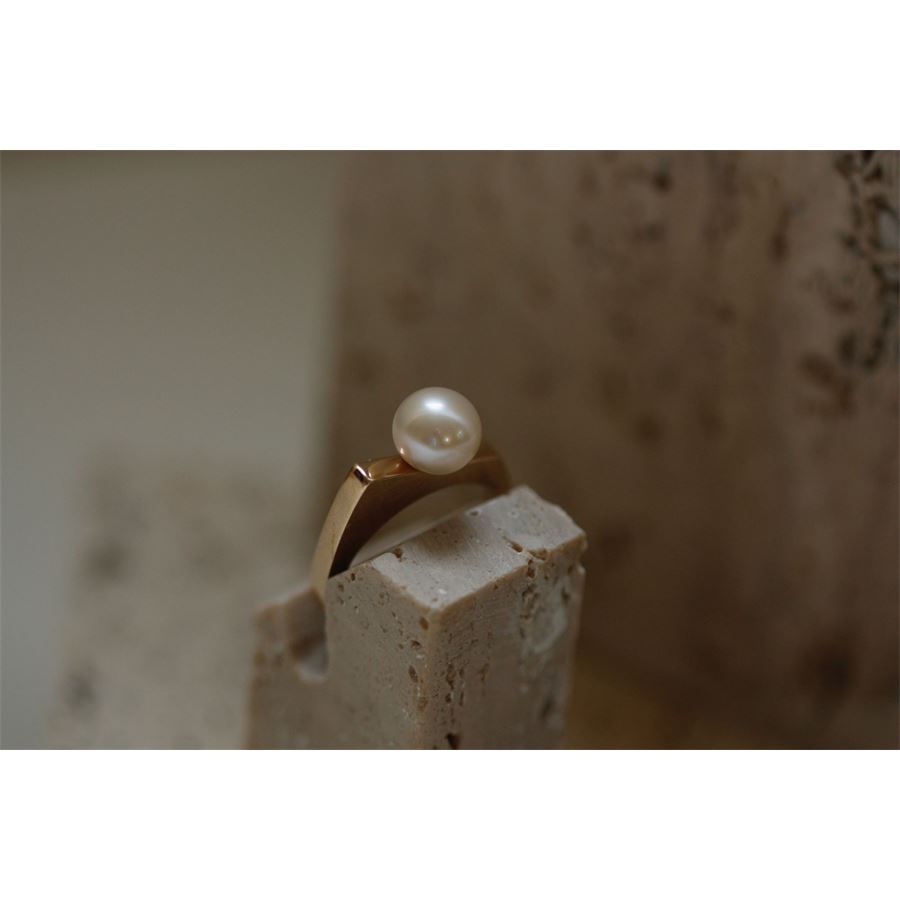 Bronze 'Congiunzioni' pearl ring CONGIUNZIONI | AN1 CONPBRO PRL BIA M